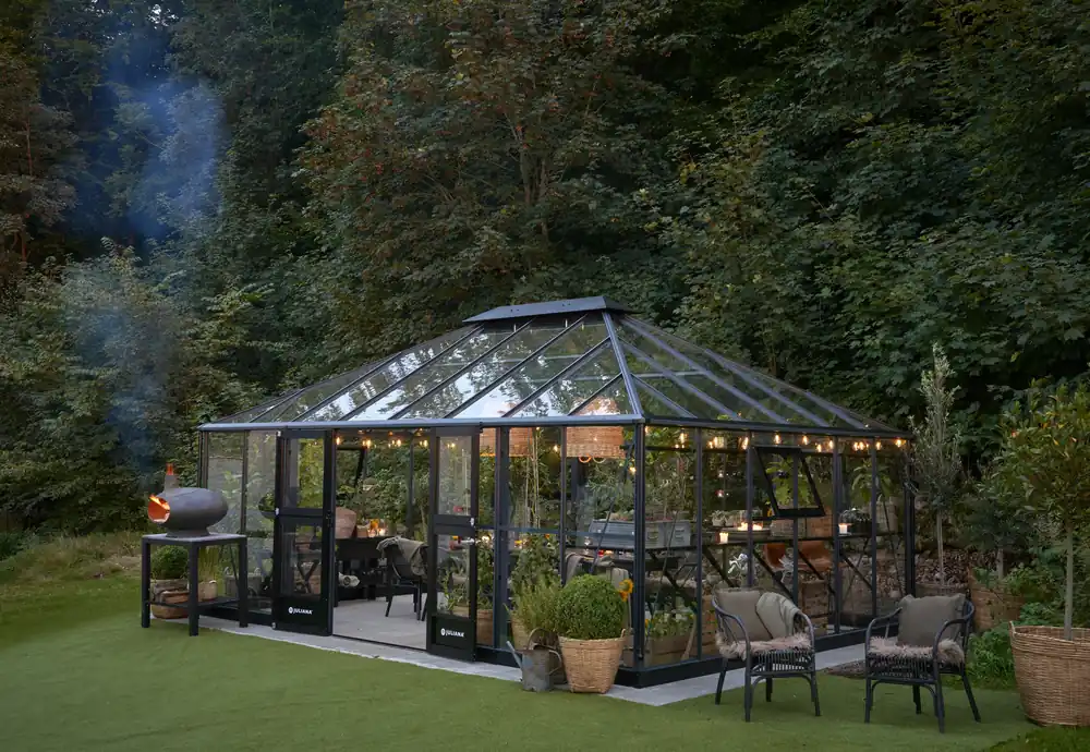 Royal Well Tuinkamer Grand Oase 25,6 m2 Antraciet Lage Kosten