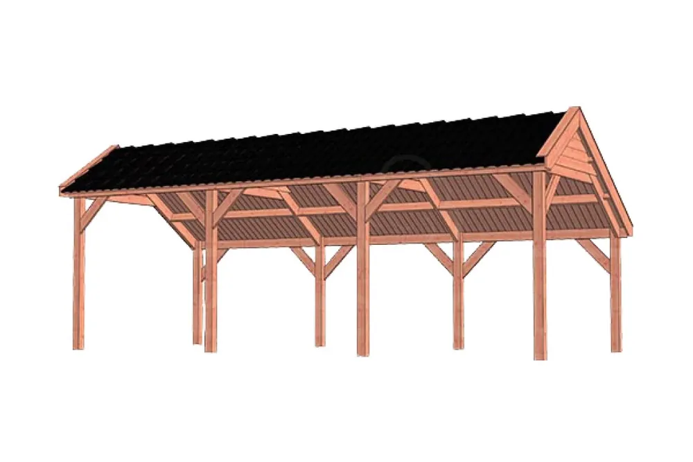 Betaalbaar Trendhout Douglas Kapschuur De Deel 750 x 340 cm