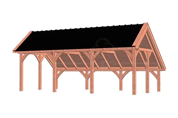 Betaalbaar Trendhout Douglas Kapschuur De Hoeve XL 765 x 440 cm