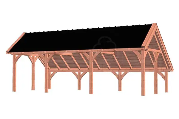 Voordeelprijs Trendhout Douglas Kapschuur De Hoeve XL 875 x 440 cm