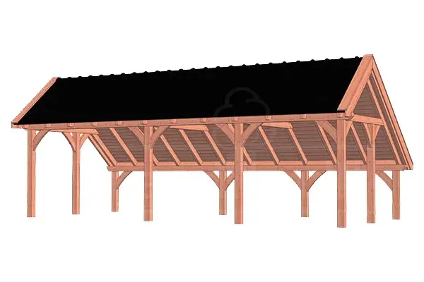 Dagaanbieding Trendhout Kapschuur Douglas De Hoeve XL 885 x 440 cm