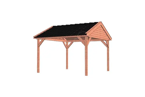 Trendhout Douglas Overkapping Zadeldak Beluta 400 x 415 cm Laatste Kans