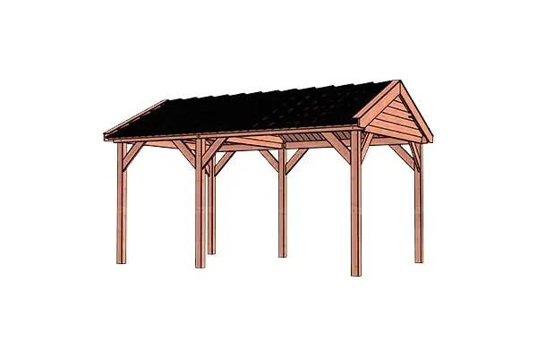 Trendhout Douglas Overkapping Zadeldak Betula 505 x 350 cm Flitsaanbieding