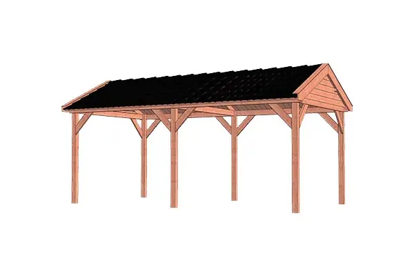 Trendhout Douglas Overkapping Zadeldak Betula 615 x 350 cm Voordeelprijs