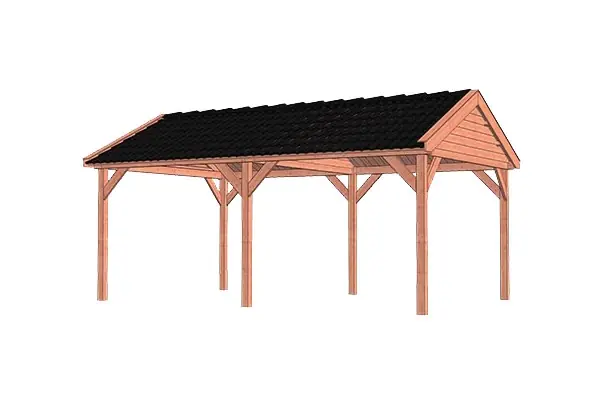 Trendhout Douglas Overkapping Zadeldak Betula 615 x 415 cm Gecertificeerd