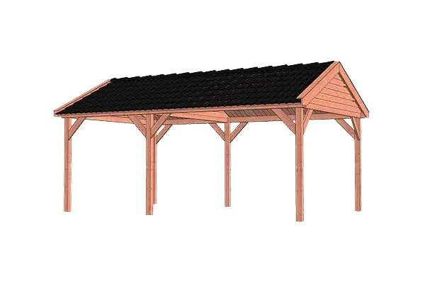 Beperkt Aanbod Trendhout Douglas Overkapping Zadeldak Betula 630 x 415 cm