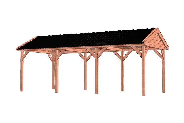 Trendhout Douglas Overkapping Zadeldak Beluta 750 x 350 cm Tijdelijk Beschikbaar