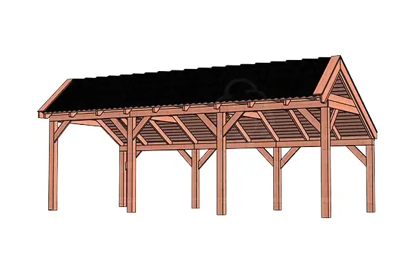 Trendhout Douglas Kapschuur De Stee 740 x 360 cm OP = OP Gecertificeerd