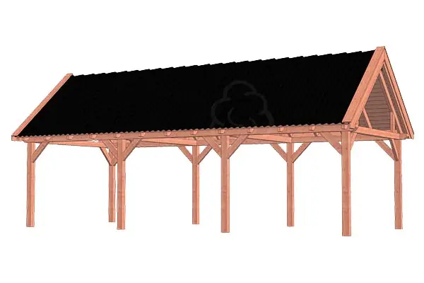 Trendhout Douglas Overkapping Zadeldak XL 926 x 440 cm Beperkte Voorraad