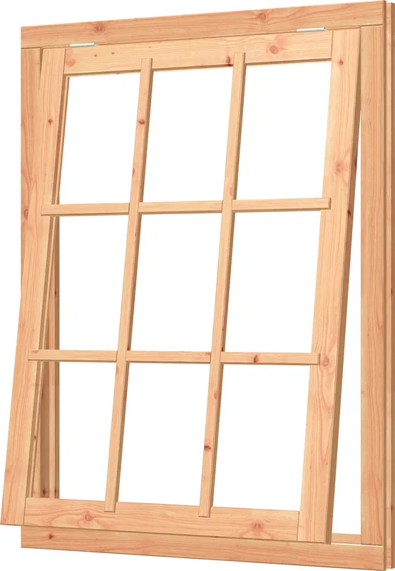 Hete Deal Trendhout Uitzetraam met Kozijn 108.5 x 143 cm Onbehandeld