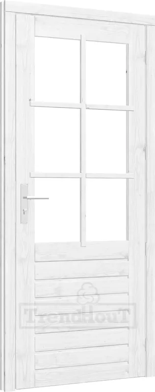 Trendhout Stapeldorpeldeur Enkele Deur Rechtsdraaiend Wit Gespoten 96.4 x 213.6 cm Koopje