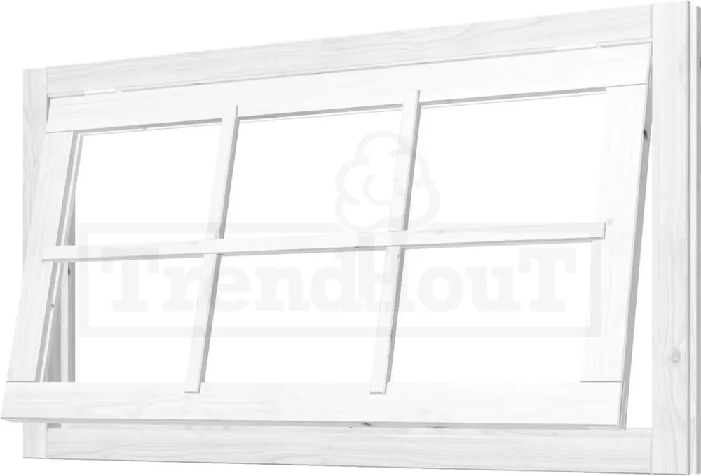 Trendhout Uitzetraam met Kozijn 143 x 80.8 cm Wit Premium