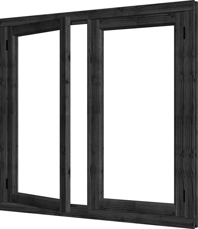 Nu Kopen Trendhout Steel Look Vleugelraam Dubbel U1 151,5 x 143 cm