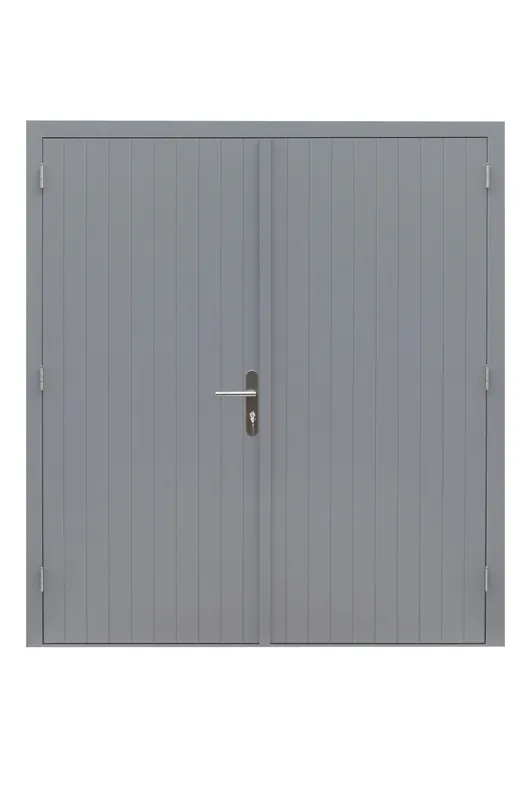 Express Levering Hardhouten Dubbele Dichte Deur Prestige 202 x 221 cm - Grijs gegrond