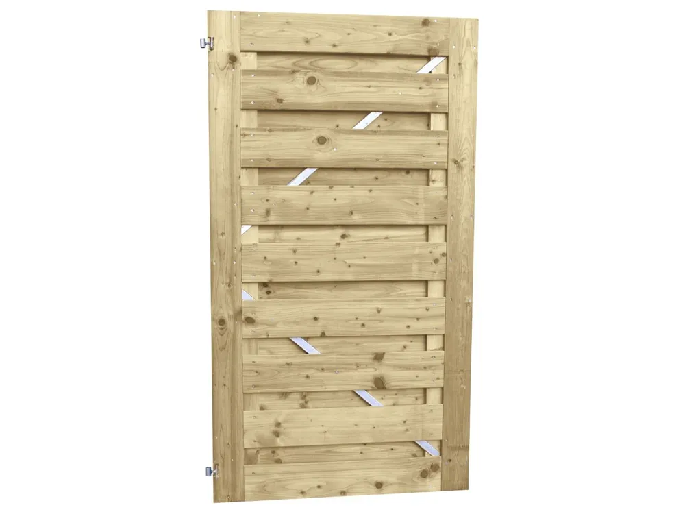 Poortdeur Jumbo Horizontaal Geschaafd op Stalen Frame 100 x 180 cm Korting