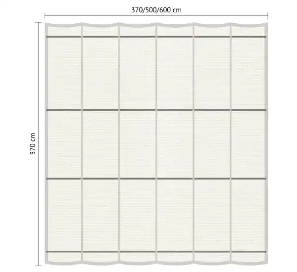 Beperkte Voorraad Harmonicadoek 370 x 370 cm Gebroken Wit