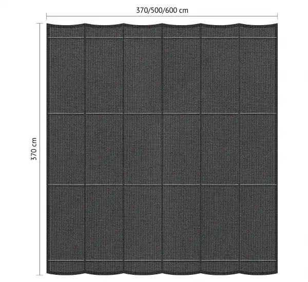 Harmonicadoek 370 x 500 cm Antraciet Beste Prijs