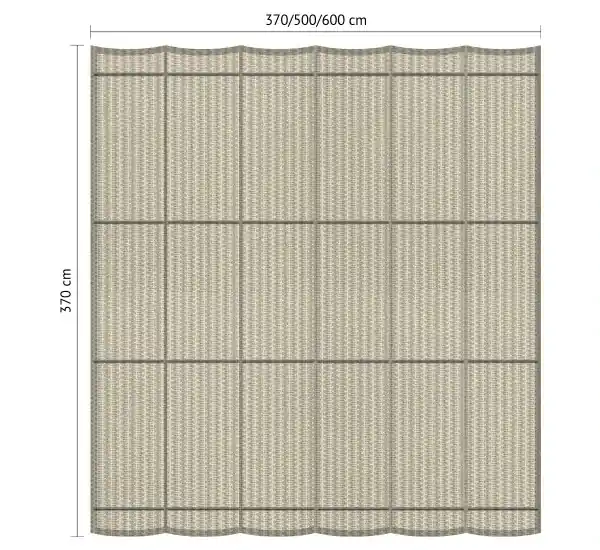 Harmonicadoek 370 x 500 cm Zand Uitverkoop