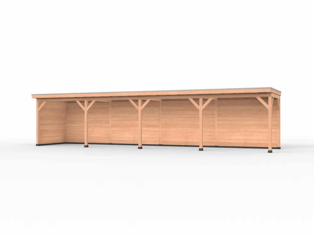 Douglas overkapping, 1200 x 250, met achterwand en zijwand, Westwood Comfort Flitsaanbieding