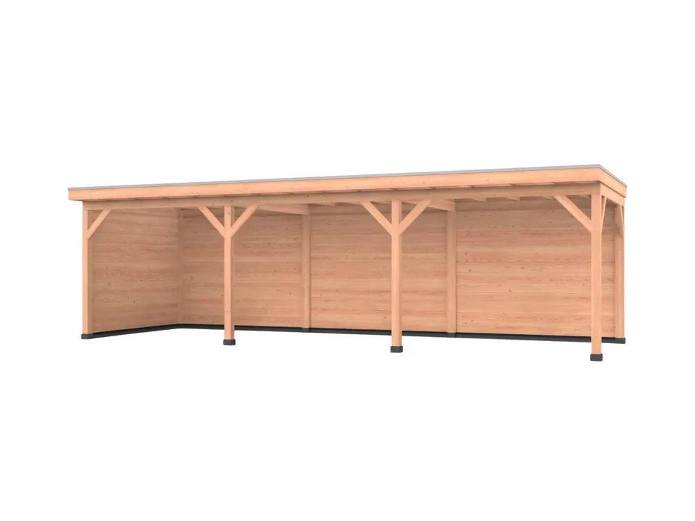 Douglas overkapping, 900 x 300, met achterwand en zijwand, Westwood Comfort Seizoensaanbieding