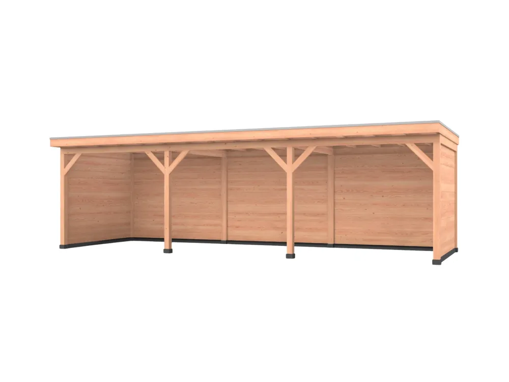 Koop Vandaag Douglas overkapping, 900 x 300, met achterwand en twee zijwanden, Westwood Comfort