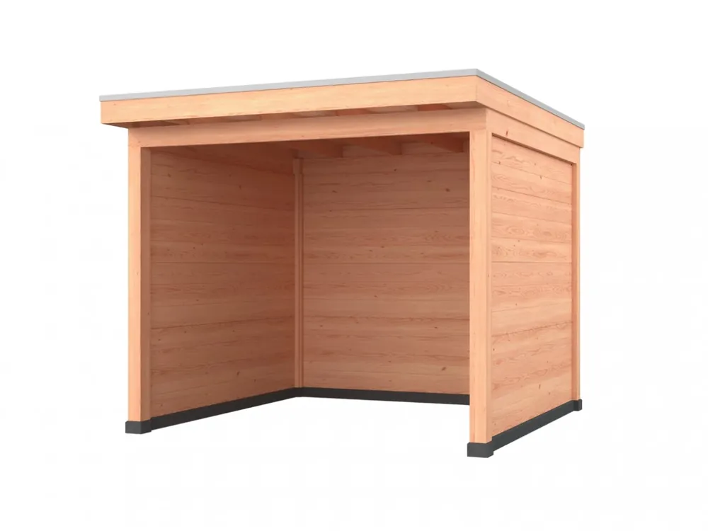 Bestel Nu Douglas overkapping, 300 x 350, met achterwand en twee zijwanden, Westwood Comfort