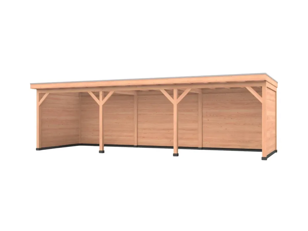 Douglas overkapping, 750 x 350, met achterwand en twee zijwanden, Westwood Comfort Goedkoop