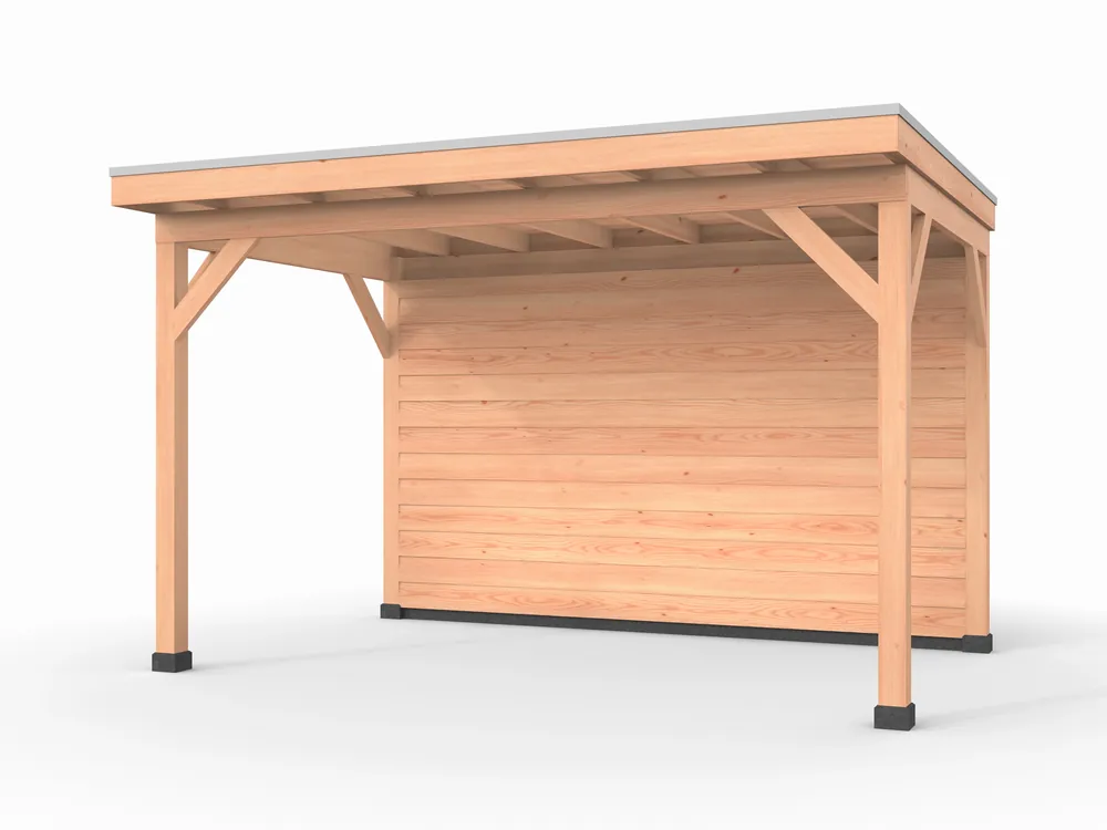 Douglas overkapping, 400 x 250, met achterwand, Westwood Comfort Speciale Aanbieding