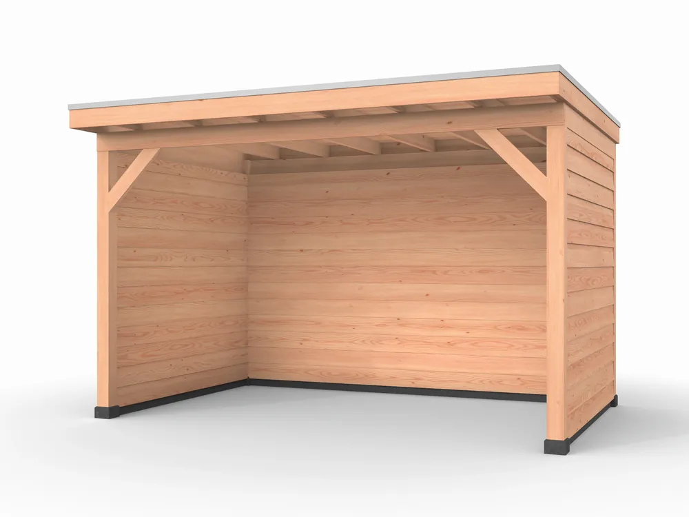 Douglas overkapping, 400 x 250, met achterwand en twee zijwanden, Westwood Comfort Dagaanbieding