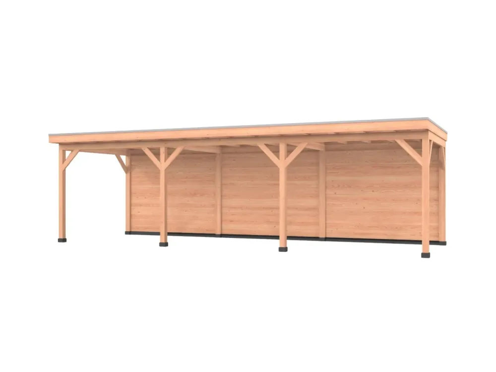 Douglas overkapping, 900 x 400, met achterwand, Westwood Comfort Gecertificeerd