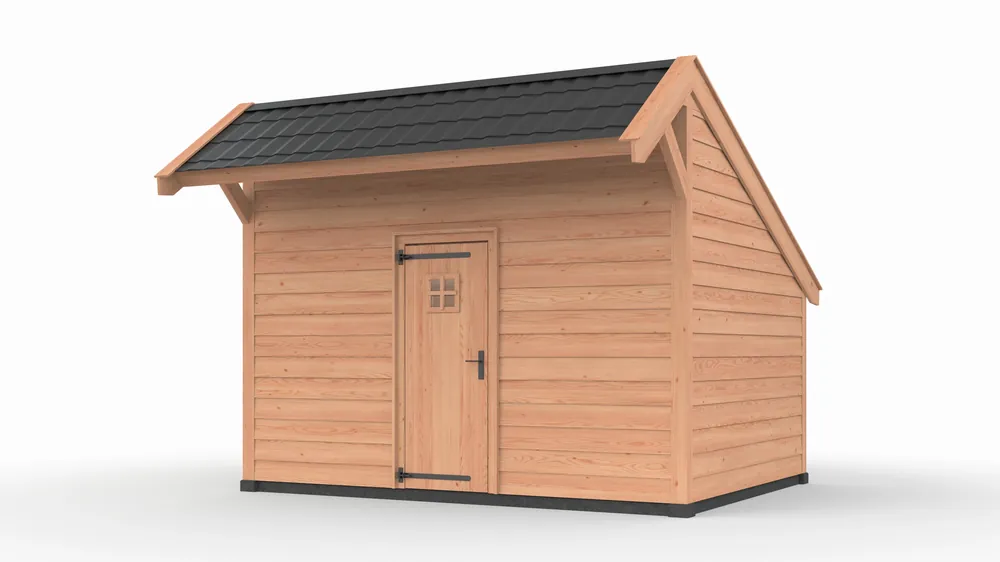Speciale Aanbieding Douglas kapschuur, 400 x 300, met schuur en achterwand, Westwood Comfort