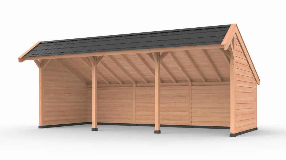 Douglas kapschuur, 750 x 300, met achterwand en twee zijwanden, Westwood Comfort Flitsaanbieding