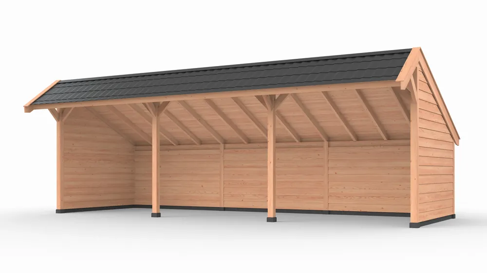 Douglas kapschuur, 900 x 300, met achterwand en twee zijwanden, Westwood Comfort Lage Prijs