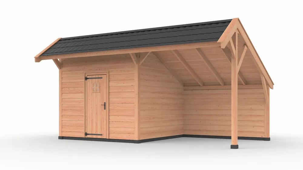 Douglas DIY kapschuur, 600 x 300, met schuur en achterwand, Westwood Superprijs