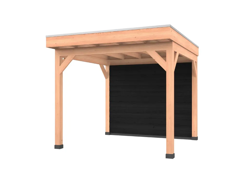 Douglas overkapping, 300 x 300, met zwarte achterwand, Westwood Comfort Green Meest Verkocht
