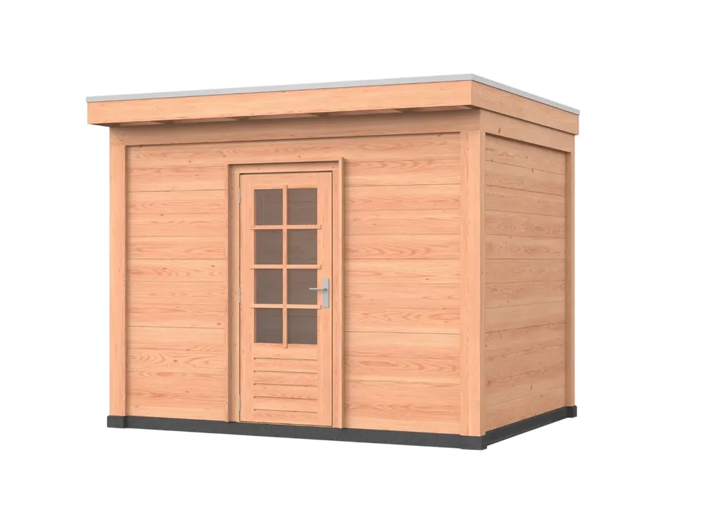Douglas overkapping, 300 x 300, met schuur en achterwand, Westwood Comfort Koop Vandaag
