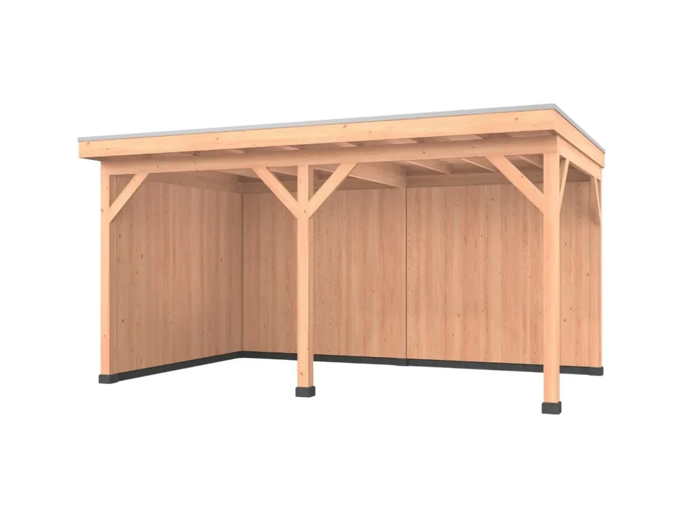 Nu Kopen Douglas overkapping, 500 x 300, met achterwand en zijwand, Westwood Comfort