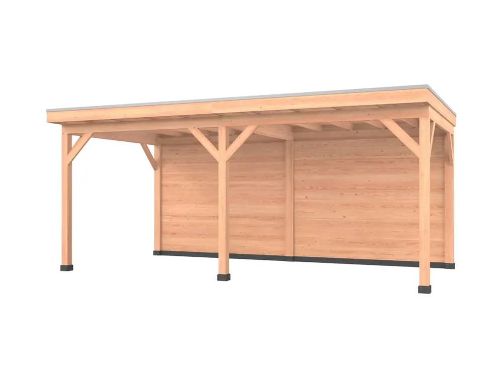Douglas overkapping, 600 x 300, met achterwand, Westwood Comfort Betaalbaar