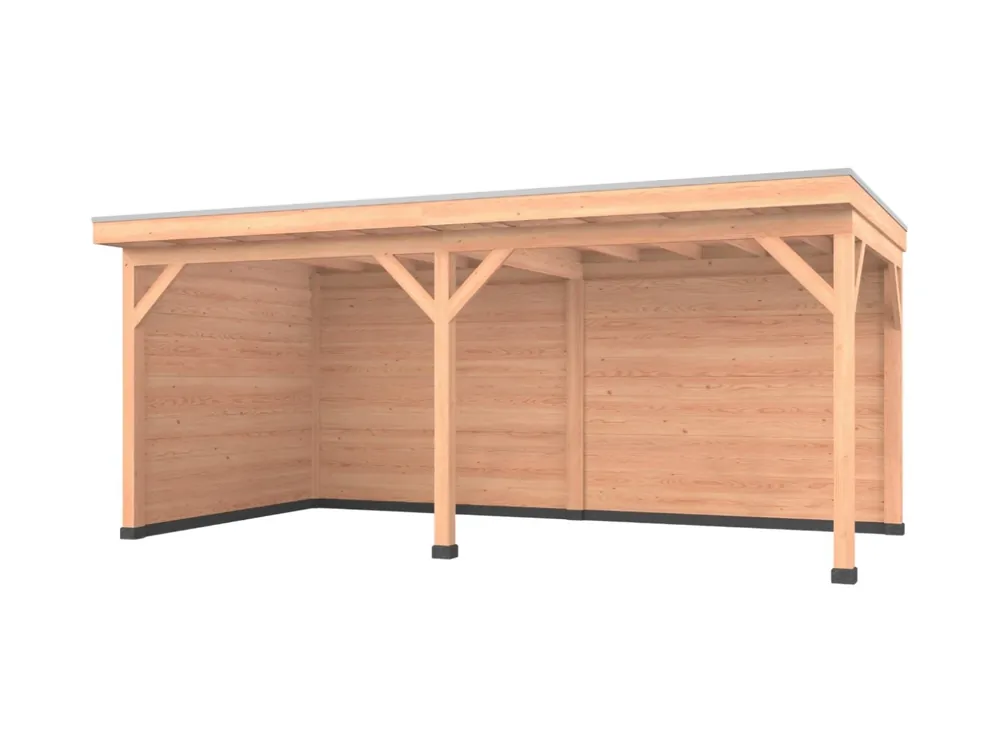 Douglas overkapping, 600 x 300, met achterwand en zijwand, Westwood Comfort Koop Vandaag