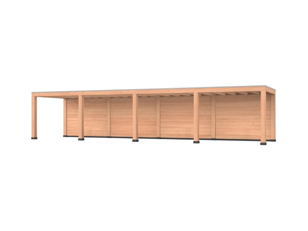 Douglas overkapping, 1200 x 300, met achterwand, Westwood Modern Rechtstreeks Van De Fabrikant