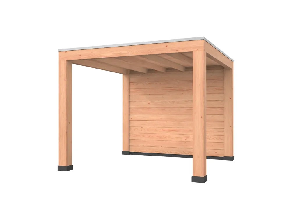 Douglas overkapping, 300 x 300, met achterwand, Westwood Modern Rechtstreeks Van De Fabrikant