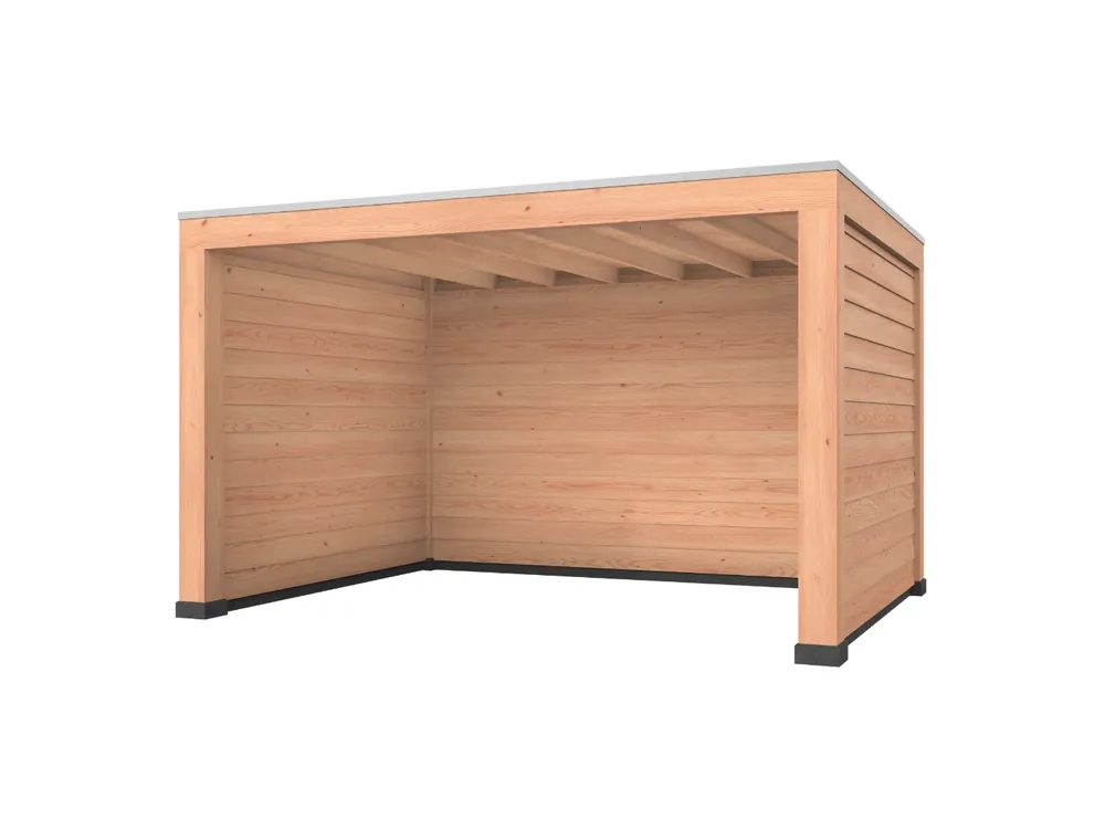Nu Kopen Douglas overkapping, 400 x 300, met achterwand en twee zijwanden, Westwood Modern