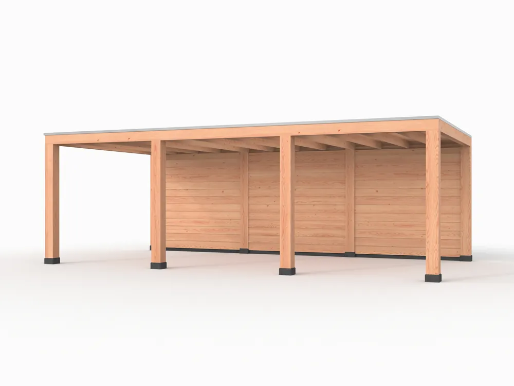 Douglas overkapping, 750 x 400, met achterwand, Westwood Modern Gecertificeerd