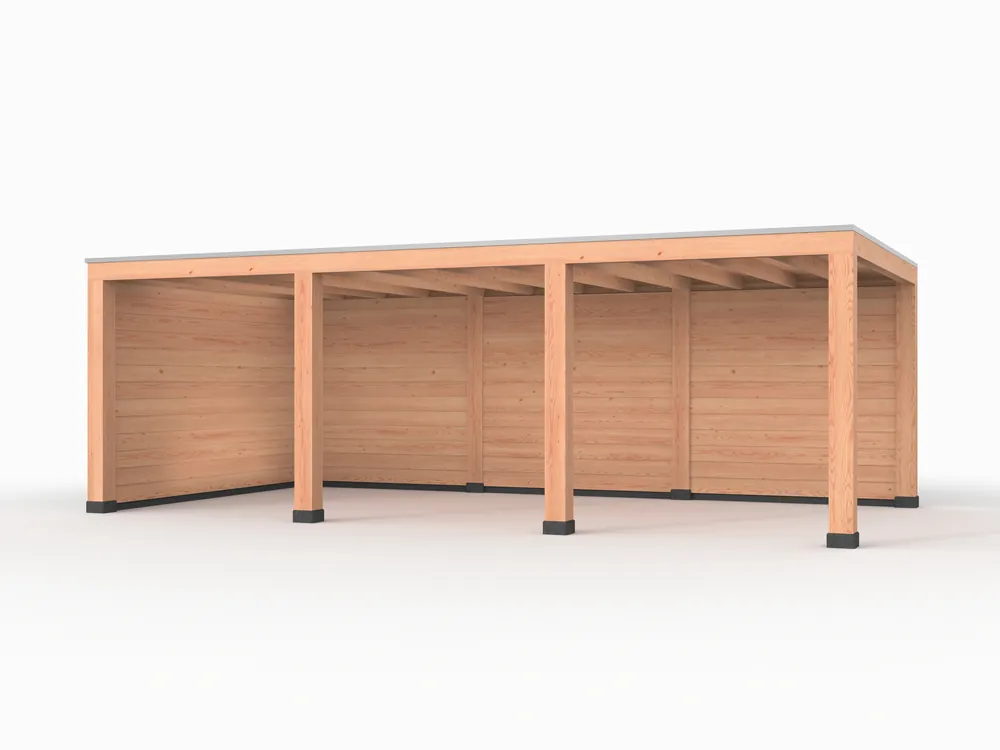Populair Douglas overkapping, 750 x 400, met achterwand en zijwand, Westwood Modern