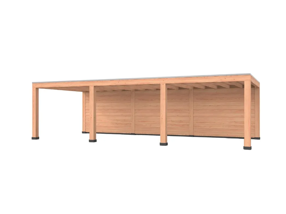 Douglas overkapping, 900 x 400, met achterwand, Westwood Modern Tijdelijk Beschikbaar