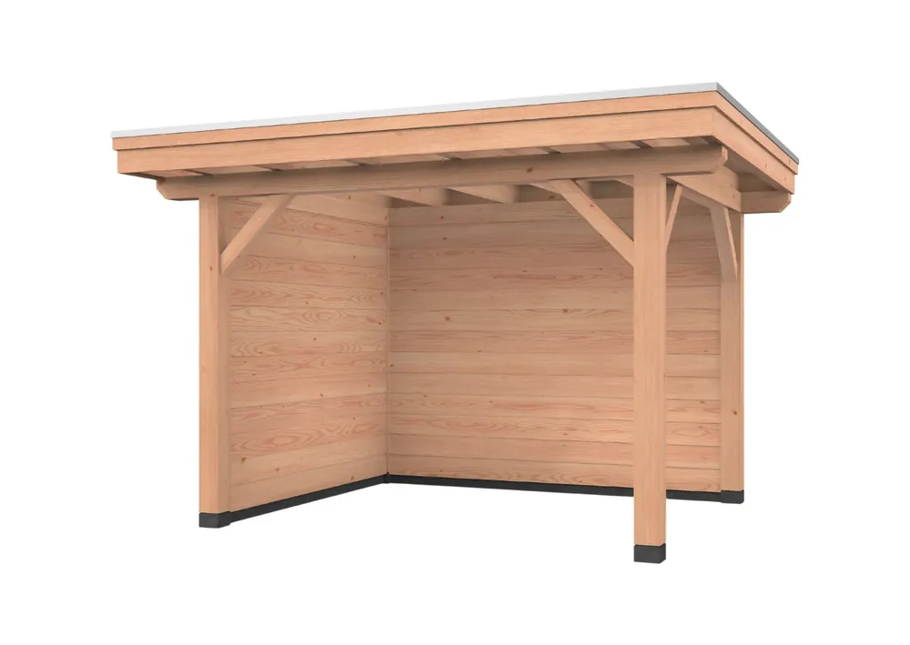 Douglas overkapping, 400 x 300, met achterwand en zijwand, Westwood Vrijbuiter Nu Kopen