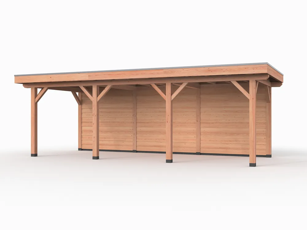 Douglas overkapping, 750 x 300, met achterwand, Westwood Vrijbuiter Veilige Betaling