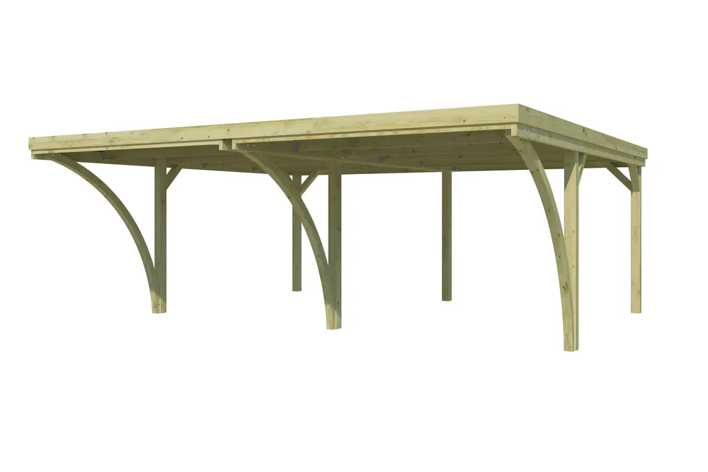 Hete Deal Woodlands Carport Q-Line Capri 594 x 552 cm