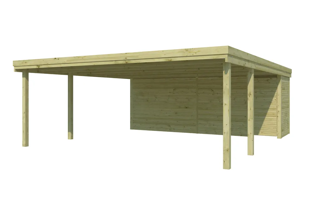 Woodlands Carport Q-Line Hamburg QB 594 x 552 cm Merkproduct
