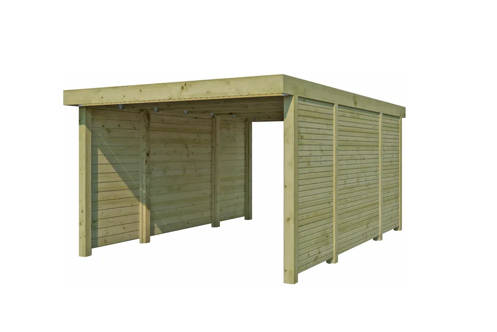 Woodlands Carport Q-Line QB Combinatie C 307 x 554 cm Voordeelprijs